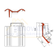 Knikgevelpan Links 140° Monier Rubin 11V