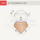 Broekstuk 3xHalfrond 1200 Koramic VHV Klassiek Blauw Gesmoord