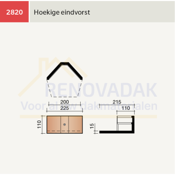 Hoekige Eindvorst Koramic Actua 10 EB Rood Engobe