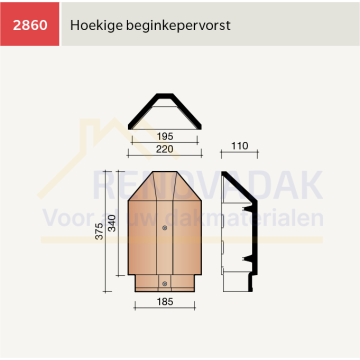 Hoekige Hoekkeperbeginvorst Koramic Actua 10 EB