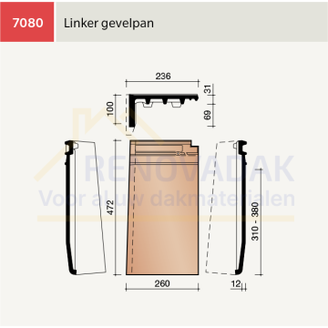 Gevelpan Links Koramic Actua 10 EB