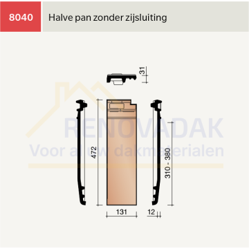 Halve Eindpan Links Koramic Actua 10 EB