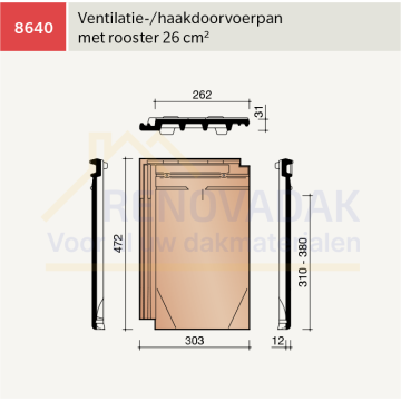Ventilatiepan Koramic Actua 10 EB