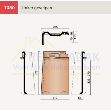 Gevelpan Links Koramic Alegra 10