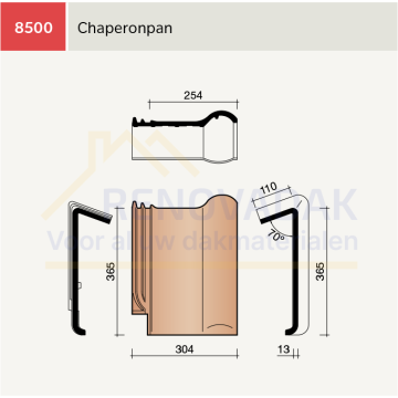 Chaperonpan 70° Koramic Alegra 10 Natuurrood+ Naturel