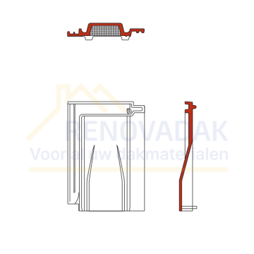 Ventilatiepan Monier Belmont Natuurrood Naturel