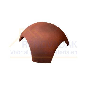 Broekstuk 3xHalfrond Type S Monier Bretagne Rood rustiek Engobe