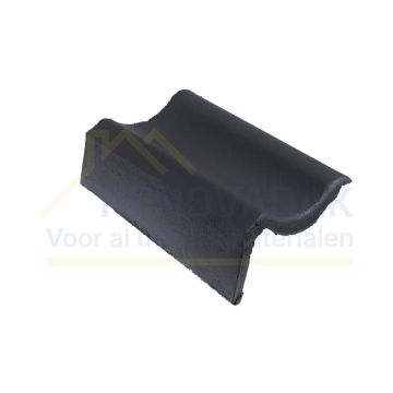 Chaperongevelpan Links 90° Monier Brugse pan Zwart Novo+
