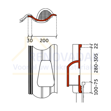 Ventilatiepan Monier Brugse pan Blauwgrijs Natura