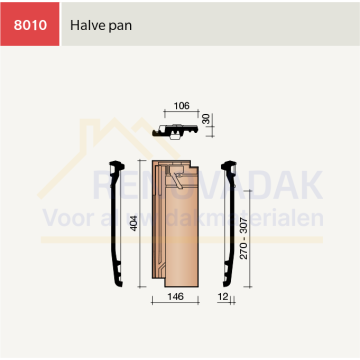 Halve pan Koramic Datura Leikleur mat Engobe
