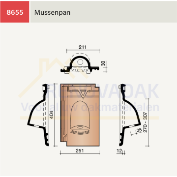 Mussen Vogelpan Koramic Datura Leikleur mat Engobe