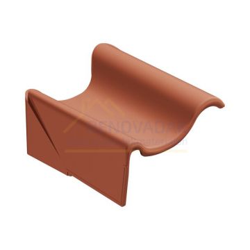 Chaperongevelpan Links 90° Monier De Nieuwe Hollander Plus Natuurrood Naturel