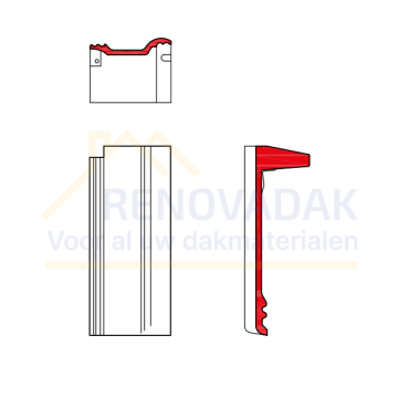 Halve Chaperonpan 90° Monier Frankfurter