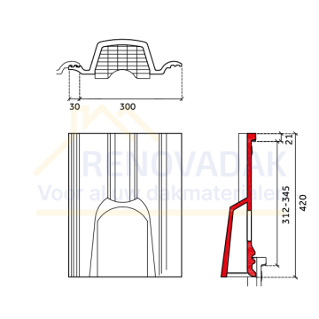 Ventilatiepan Monier Frankfurter