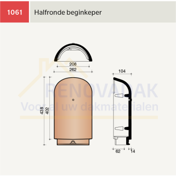 Halfronde Hoekkeperbeginvorst Koramic Jura Nova Natuurrood Naturel