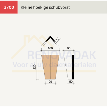 Hoekige schub Vorst Klein Koramic Leipan 301 Natuurrood Naturel