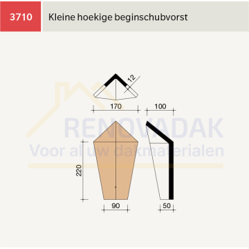 Hoekige schub Beginvorst Klein Koramic Leipan 301 Natuurrood Naturel