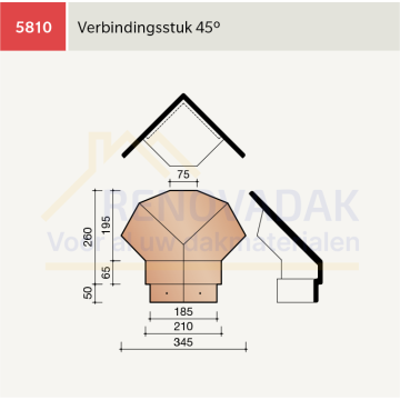 Broekstuk 1xHoekig 1800 2xHoekig Hoekkeper 3400 Koramic Leipan 301 Natuurrood Naturel