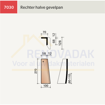 Halve Gevelpan Rechts Koramic Leipan 301