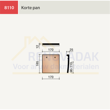 Kortepan Koramic Leipan 301 Natuurrood Naturel