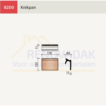 Knikpan Koramic Leipan 301 Natuurrood Naturel