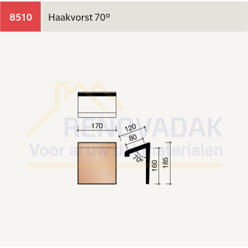 Haak Vorst 70° Koramic Leipan 301 Natuurrood Naturel