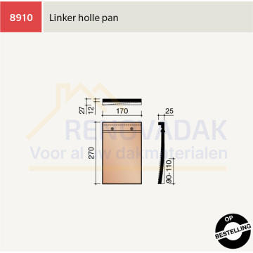 Hollepan Links Koramic Leipan 301 Natuurrood Naturel