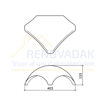 Broekstuk 3xEuro Monier Low Pitch System Granietgrijs Natura