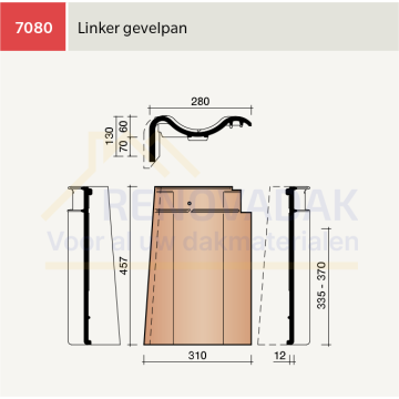 Gevelpan Links Koramic Madura