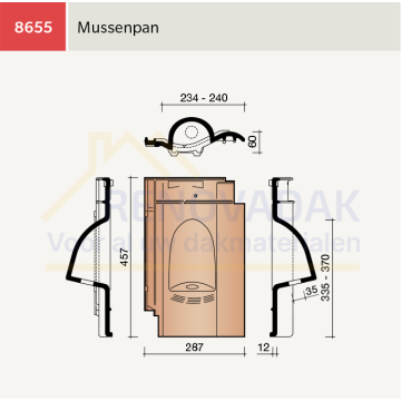 Mussen Vogelpan Koramic Madura Natuurrood+ Naturel