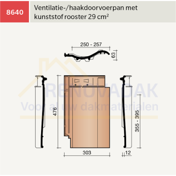 Ventilatiepan Koramic MaduraMax Natuurrood+ Naturel