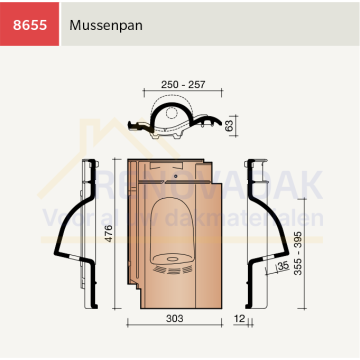 Mussen Vogelpan Koramic MaduraMax Natuurrood+ Naturel