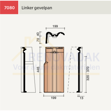 Gevelpan Links Koramic Modula