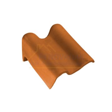 Chaperongevelpan Links 70° Monier OVH 206 Rood rustiek Engobe