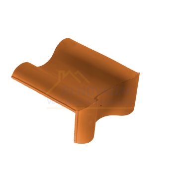 Chaperongevelpan Links 90° Monier OVH 206 Rood rustiek Engobe