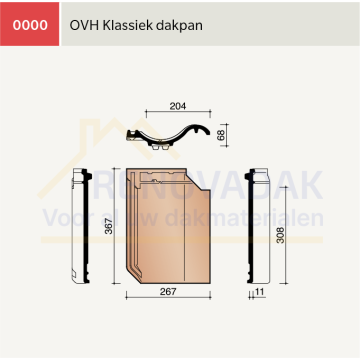 Dakpan Koramic OVH Klassiek