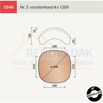 Broekstuk 3xHalfrond Vario nr. 5 Koramic OVH Klassiek Zwart Gesmoord satinet