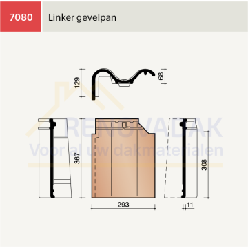Gevelpan Links Koramic OVH Klassiek