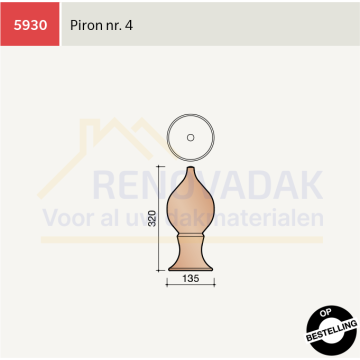 Piron nr. 4 Koramic OVH Vario Herfstkleur satinet Engobe