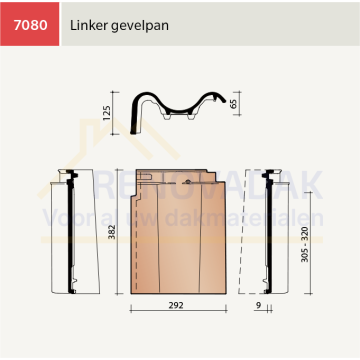 Gevelpan Links Koramic OVH Vario Natuurrood+ Naturel
