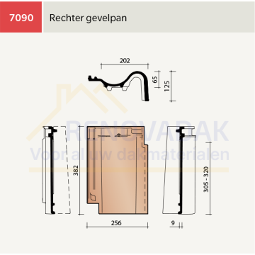 Gevelpan Rechts Koramic OVH Vario Herfstkleur satinet Engobe