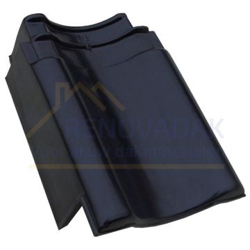 Gevelpan Links Monier Renova Matzwart Mat verglaasd