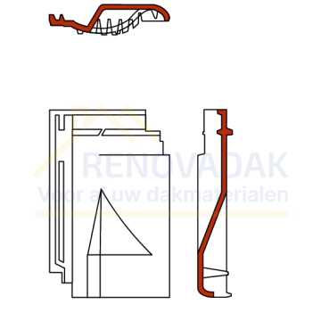 Ventilatiepan Monier Renova Zwart Engobe