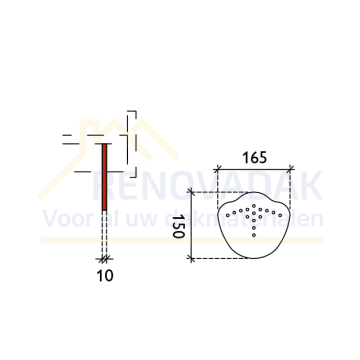 Zadel Begin-/Eindschijf Type HO Monier Rubin 11V