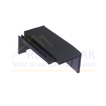 Halve Chaperongevelpan Rechts 90° Monier Signy-Finnez Antraciet mat vol donker Engobe