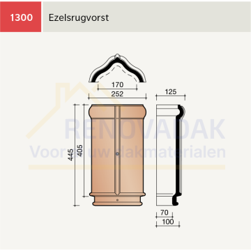 Ezelsrug Vorst Koramic Standard Mulden Natuurrood Naturel