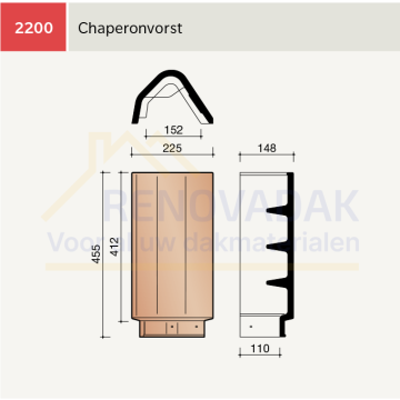Chaperon Vorst Koramic Standard Mulden Natuurrood Naturel