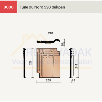 Dakpan Koramic Tuile du Nord 993