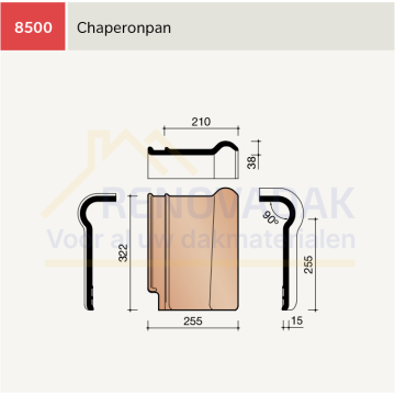 Chaperonpan 82° Koramic Tuile du Nord 993