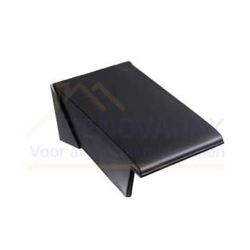 Chaperongevelpan Links 70° Monier Tuile Plat Zwart vol donker Engobe